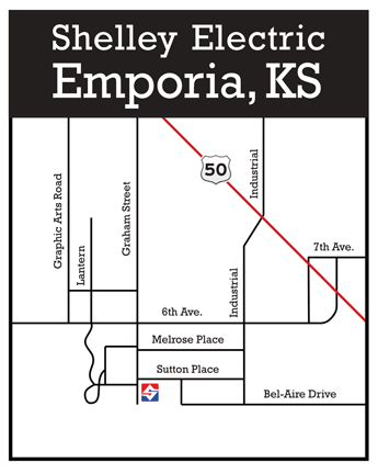 Shelley Electric Emporia Map