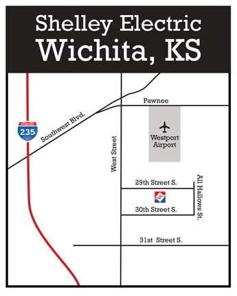 Shelley Electric Wichita Map